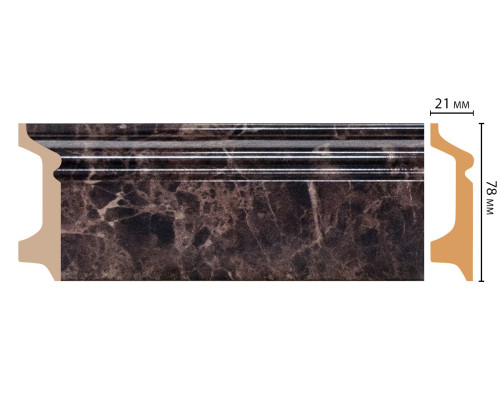 Плинтус напольный Decomaster D122-713 ДМ 78х21х2400 мм D122-713 ДМ