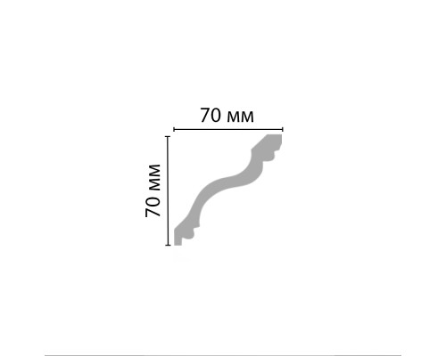 Плинтус потолочный гладкий DECOMASTER 96514 (70х70х2400мм)
