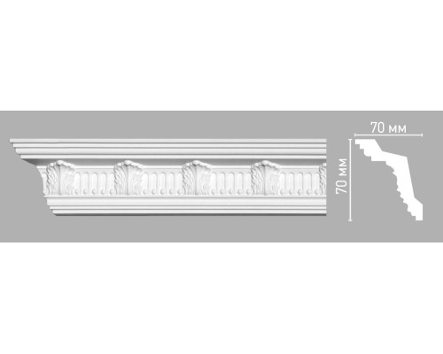 Плинтус потолочный с рисунком DECOMASTER 95017 (70х70х2400мм)
