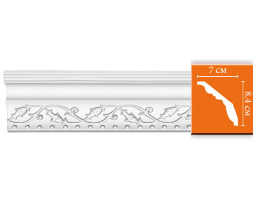 Плинтус потолочный с рисунком DECOMASTER 95621F гибкий 70х84х2400 мм 95621F