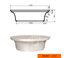 Полуколонна Lepninaplast КЛВ-205/1H 100х335х335 мм КЛВ-205/1H