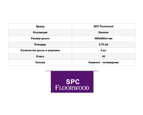 Кварцвиниловая плитка Floorwood Kerama 57M41 Самуи
