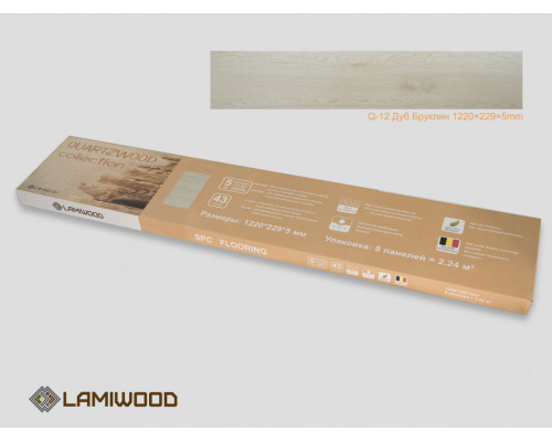 Кварцвиниловая плитка Lamiwood Quartzwood Q-12 Дуб Бруклин
9717