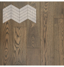 Паркет Елка Французская Lab Arte Chevron Дуб Рустик Ариста лак 400/348х90х14/3/60°