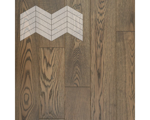 Паркет Елка Французская Lab Arte Chevron Дуб Рустик Ариста лак 400/348х90х14/3/60°