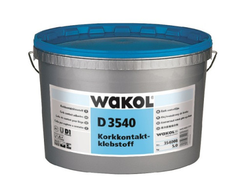 Контактный клей для пробки WAKOL D 3540 акрилатный латексный 5 кг
