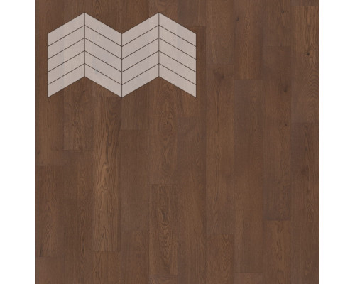 Паркет Елка Французская Lab Arte Chevron Дуб Селект Грот лак 400/348х90х14/3/60°
