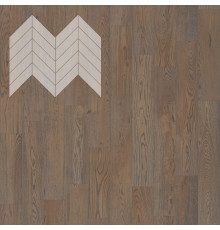 Паркет Елка Французская Lab Arte Chevron Дуб Рустик Грис лак 600/475х125х14/3/45°
