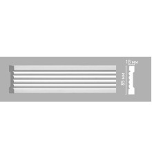 Молдинг гладкий DECOMASTER 97206 (85х18х2400мм)
