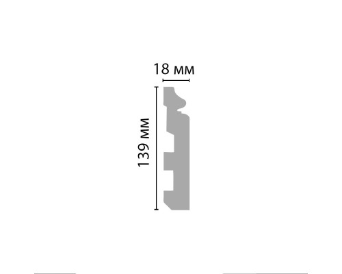 Плинтус напольный DECOMASTER A118 139х18х2000 мм A118