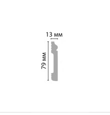 Плинтус напольный DECOMASTER D005-117 ДМ 79х13х2400 мм белый матовый D005-117 ДМ