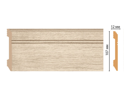 Плинтус напольный DECOMASTER D105-72 ДМ 107х12х2400 мм D105-72 ДМ