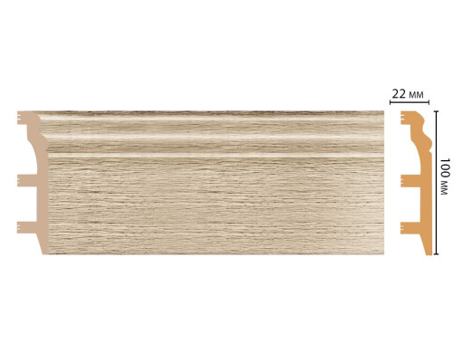 Плинтус напольный DECOMASTER D232-72 ДМ 100х22х2400 мм D232-72 ДМ