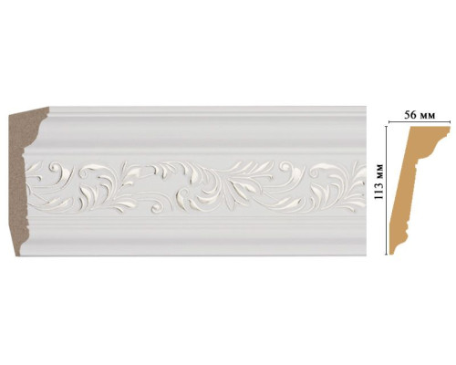 Плинтус потолочный DECOMASTER 129D-60 113х56х2400 мм 129D-60