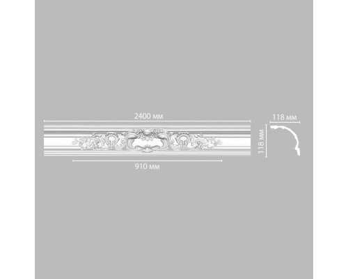 Плинтус потолочный с рисунком DECOMASTER DP-51 118х118х2400 мм DP-51