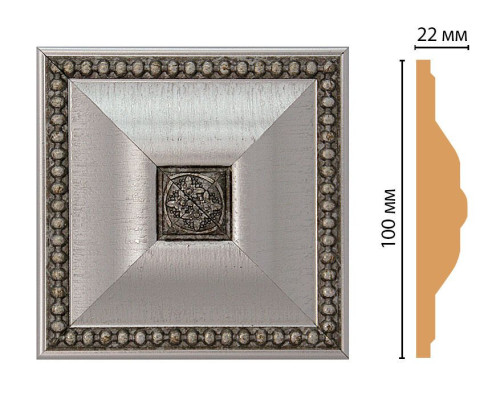 Вставка декоративная Decomaster D209-55 100x100x22 мм D209-55