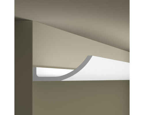 Потолочный плинтус под покраску с подсветкой NMC Wallstyl WT4 2000×180×70