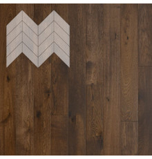 Паркет Елка Французская Lab Arte Chevron Дуб Селект Коньяк лак 600/450х150х14/3/45°
