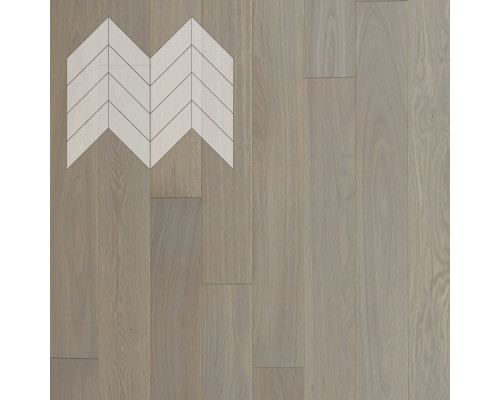 Паркет Елка Французская Lab Arte Chevron Дуб Рустик Concrete лак 600/450х150х14/3/45°
