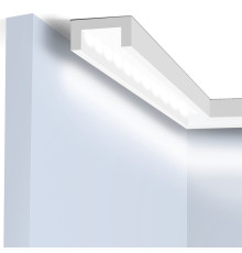 Потолочный плинтус под покраску Hiwood LB40 с подсветкой 2000×40×20