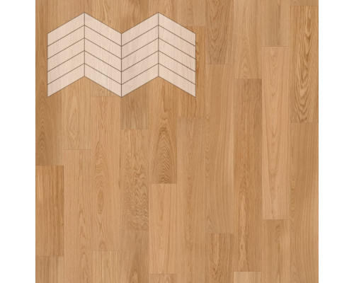 Паркет Елка Французская Lab Arte Chevron Дуб Селект Вельвет лак 400/348х90х14/3/60°
