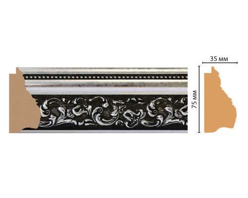 Багет из полистирола DECOMASTER 919-1605B 75х35х2900 мм 919-1605B