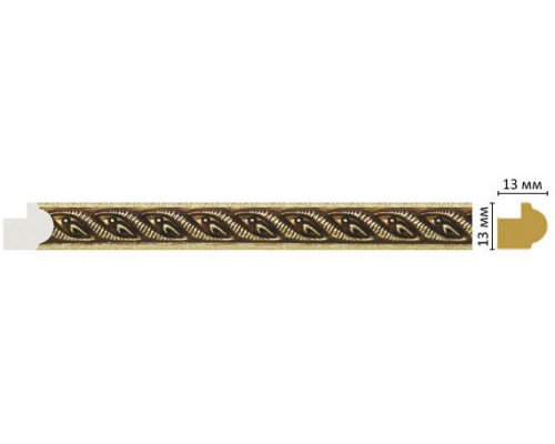 Молдинг DECOMASTER 118-28 13х13х2400 мм 118-28