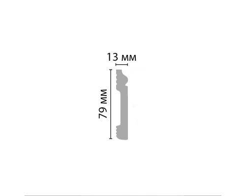 Плинтус напольный DECOMASTER D005-1632G ДМ 79х13х2400 мм D005-1632G ДМ