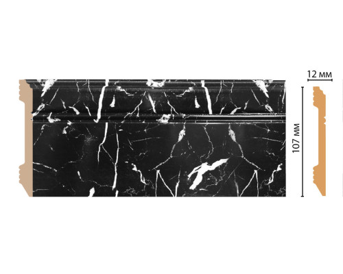 Плинтус напольный DECOMASTER D105-78 ДМ 107х12х2400 мм D105-78 ДМ