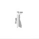 Плинтус напольный DECOMASTER D193 70х16х2000 мм D193