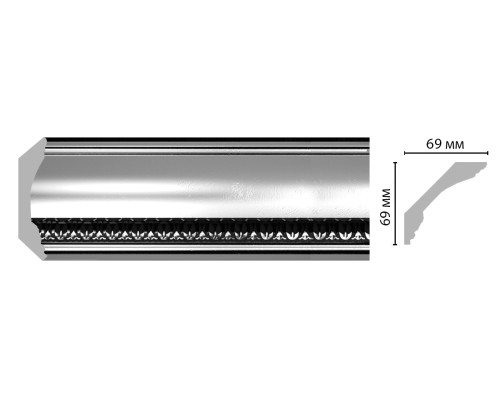 Плинтус потолочный DECOMASTER 100C-63ШК/14 (69692400мм)
