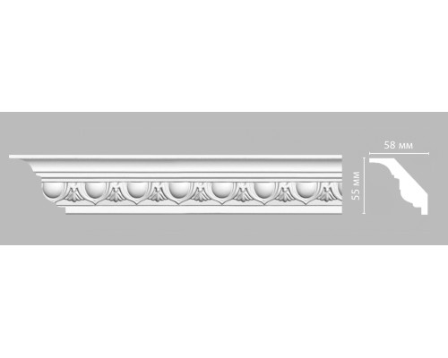 Плинтус потолочный DECOMASTER DT-13A с рисунком 55х58х2400 мм DT-13A