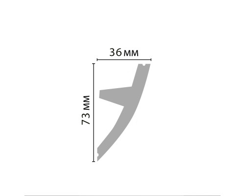 Плинтус потолочный под подсветку DECOMASTER D502-115 ДМ (73362000 мм)
