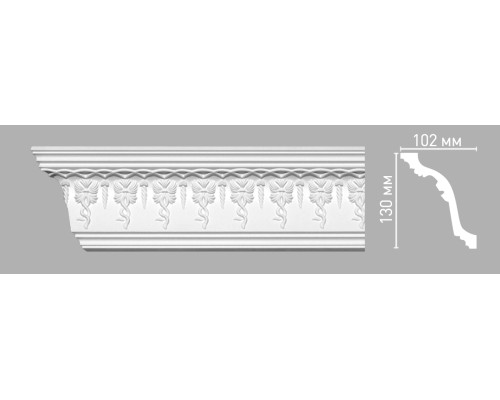 Плинтус потолочный с рисунком DECOMASTER 95698 (130х102х2400мм)
