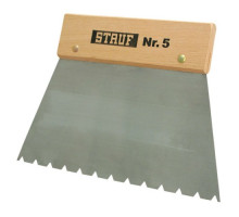 Шпатель зубчатый Stauf для паркетного клея №5