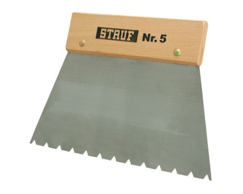 Шпатель зубчатый Stauf для паркетного клея №5