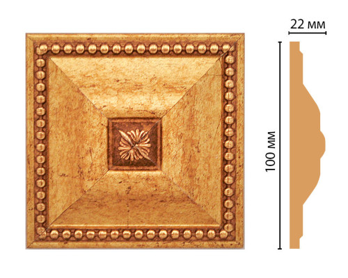 Вставка декоративная Decomaster D209-58 100x100x22 мм D209-58