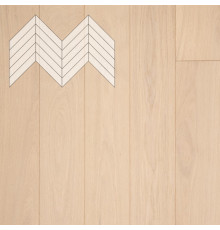 Паркет Елка Французская Lab Arte Chevron Дуб Натур Лана лак 600/510х90х14/3/45°
