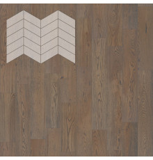 Паркет Елка Французская Lab Arte Chevron Дуб Натур Грис лак 400/328х125х14/3/60°
