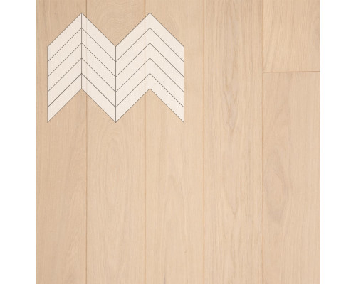Паркет Елка Французская Lab Arte Chevron Дуб Натур Лана лак 600/490х110х14/3/45°
