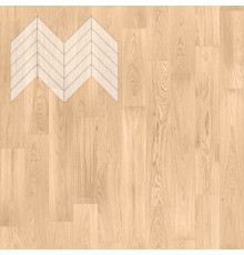 Паркет Елка Французская Lab Arte Chevron Дуб Натур Блонд лак 600/490х110х14/3/45°
