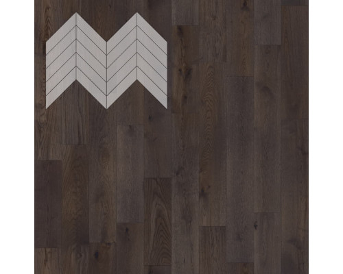 Паркет Елка Французская Lab Arte Chevron Дуб Рустик Грот лак 600/490х110х14/3/45°
