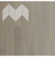 Паркет Елка Французская Lab Arte Chevron Дуб Рустик Concrete лак 600/510х90х14/3/45°
