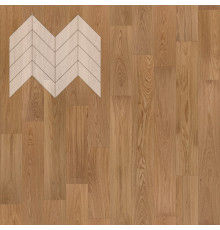 Паркет Елка Французская Lab Arte Chevron Дуб Рустик Прозрачное масло 600/450х150х14/3/45°

