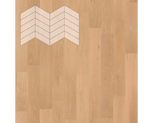 Паркет Елка Французская Lab Arte Chevron Дуб Натур Бург лак 400/337х110х14/3/60°

