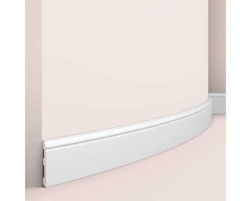 Плинтус полиуретановый под покраску гибкий NMC Wallstyl FL1 2000×80×12