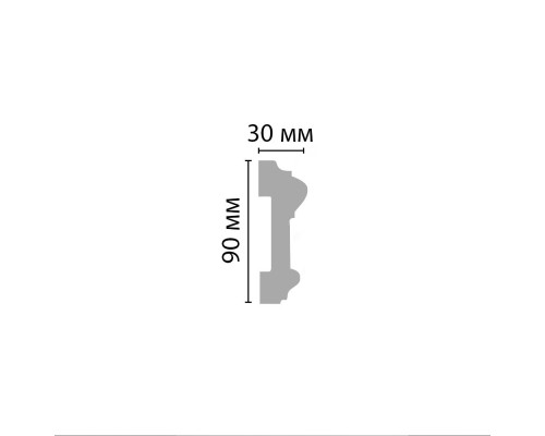 Молдинг гладкий DECOMASTER 97901 полиуретановый 90х30х2400 мм 97901