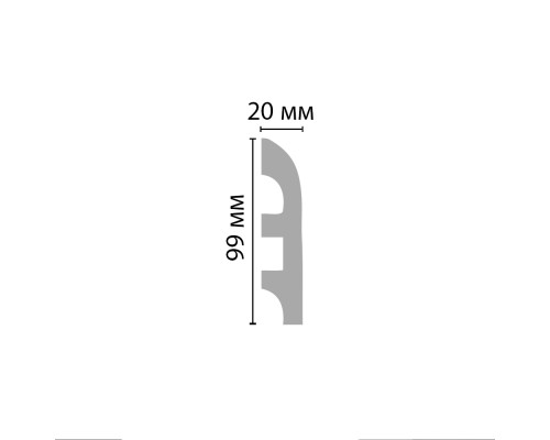 Плинтус напольный DECOMASTER A016 99х20х2000 мм A016