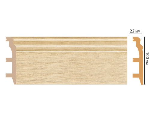 Плинтус напольный DECOMASTER D232-71 ДМ 100х22х2400 мм D232-71 ДМ