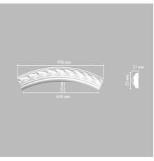 Радиус из полиуретана DECOMASTER 898061-90 1/4 круга Rнар 500 мм Rвн 450 мм 898061-90